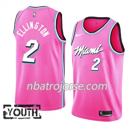 Barn Miami Heat Tröja Wayne Ellington 2 2018-19 Nike Rosa Swingman